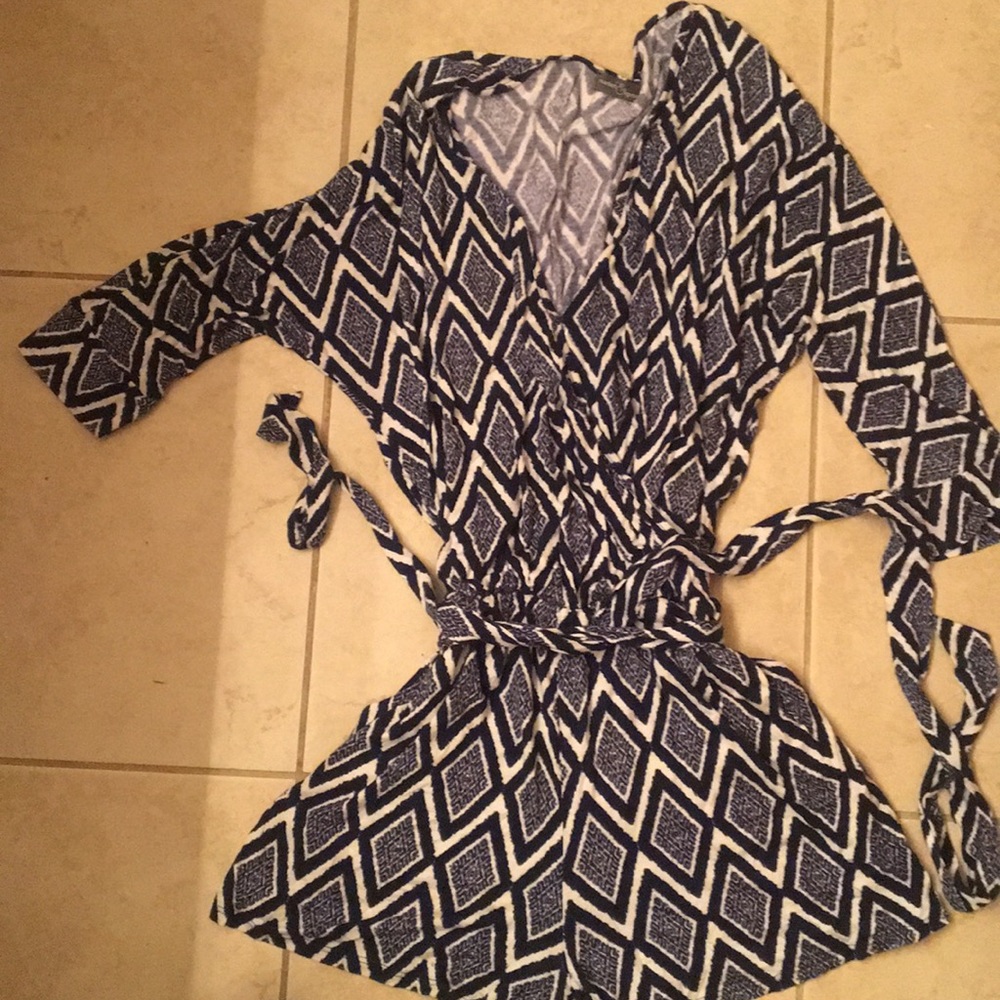 Market and Spruce stitchfix blue romper size L